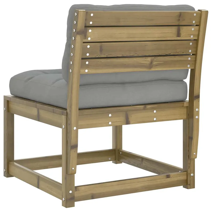 Canapés de jardin avec coussins 2pcs bois de pin imprégné - 8