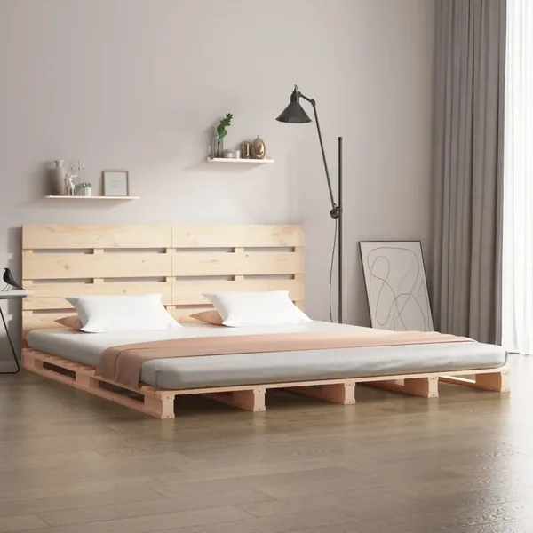 Cadre de lit sans matelas 140x200 cm bois massif de pin