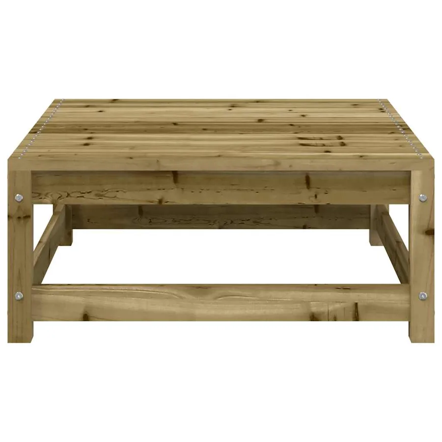 Canapé de jardin sans accoudoirs repose-pieds bois pin imprégné - 8