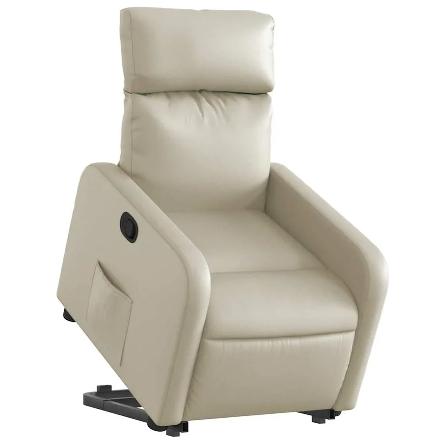 Fauteuil inclinable Crème Similicuir - 3