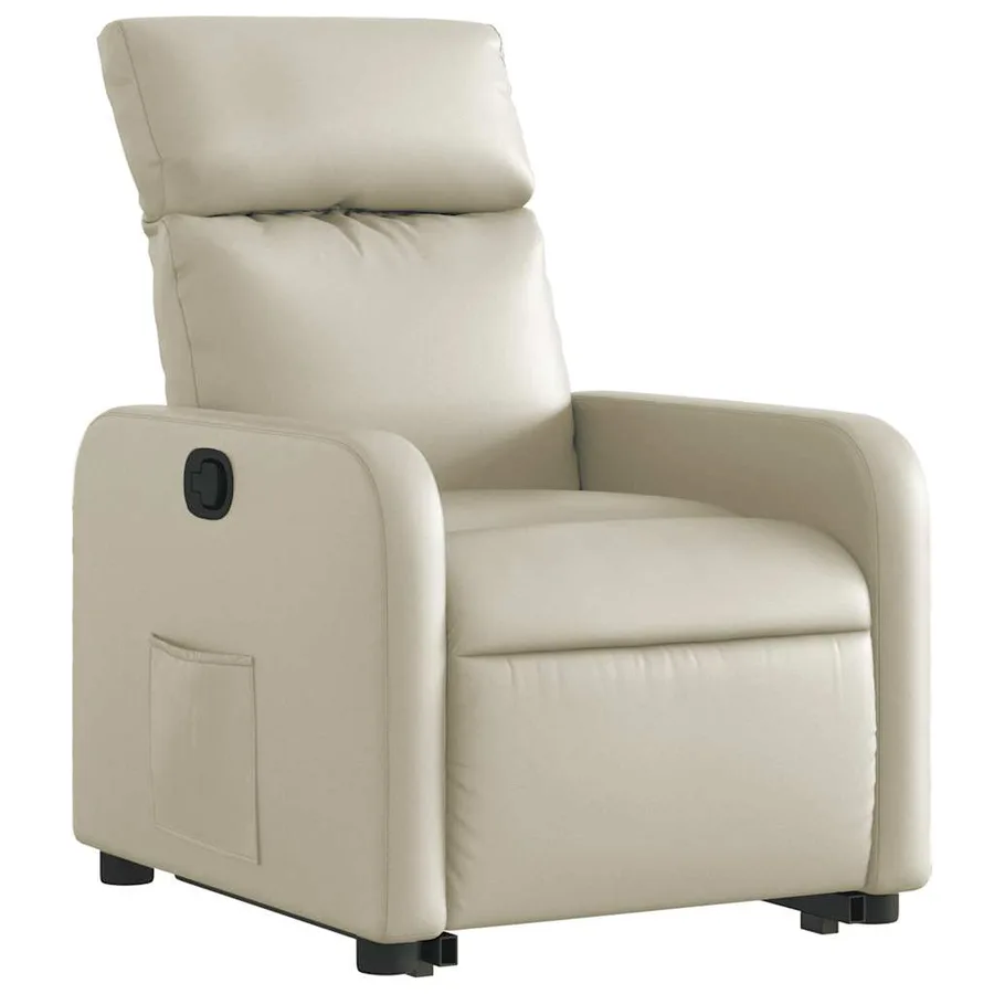 Fauteuil inclinable Crème Similicuir - 4