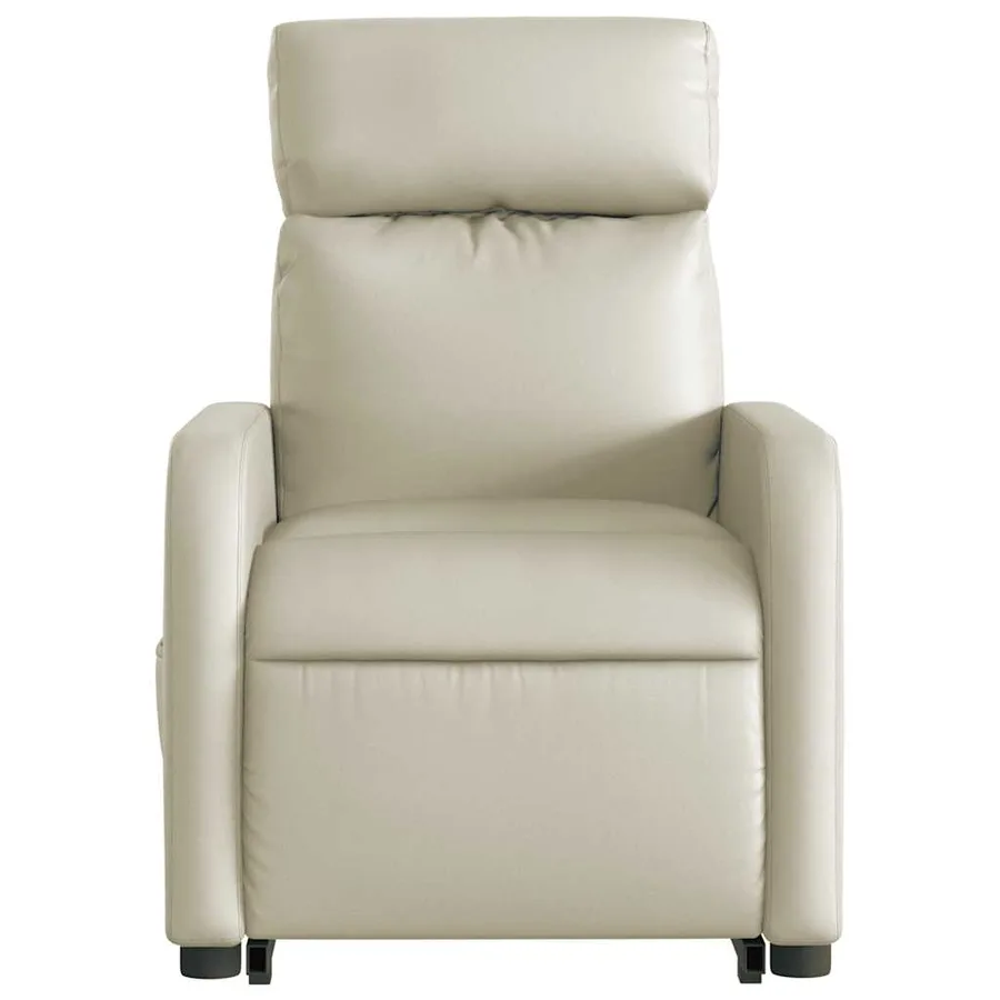 Fauteuil inclinable Crème Similicuir - 9