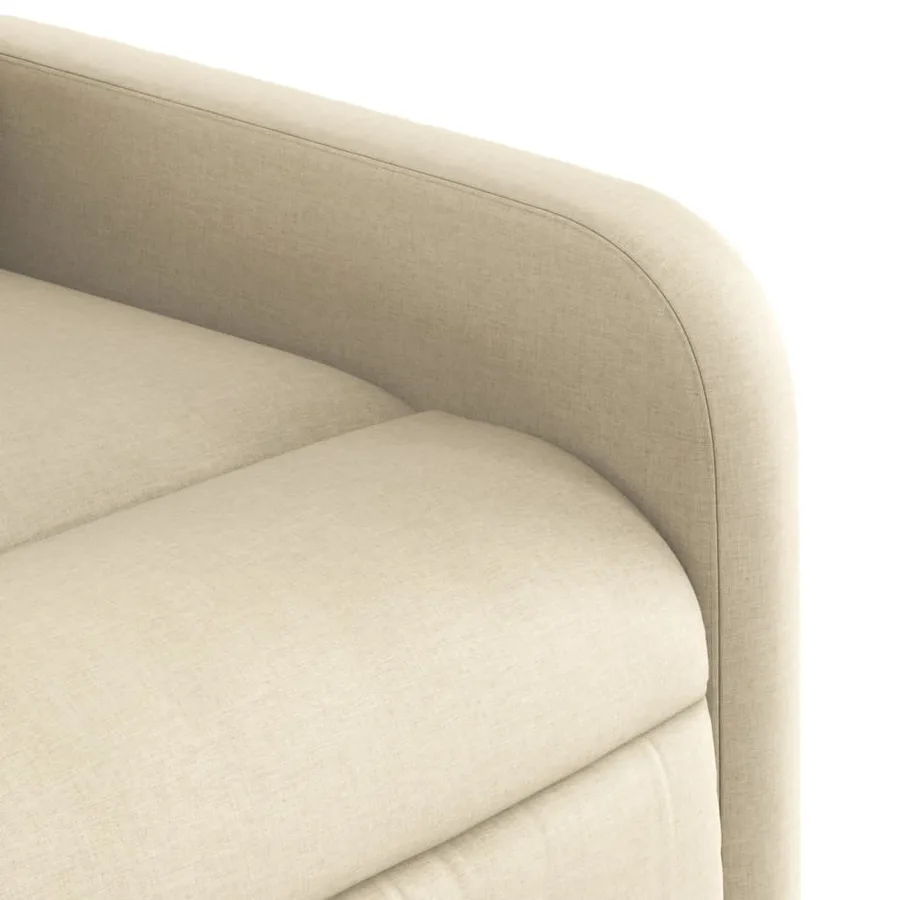 Fauteuil inclinable électrique crème tissu - 12