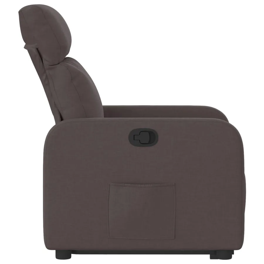 Fauteuil inclinable marron foncé tissu - 10