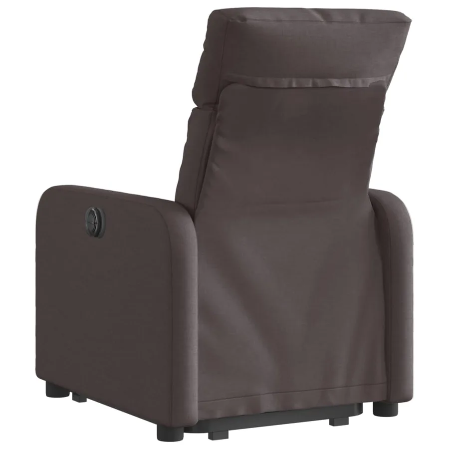 Fauteuil inclinable marron foncé tissu - 5
