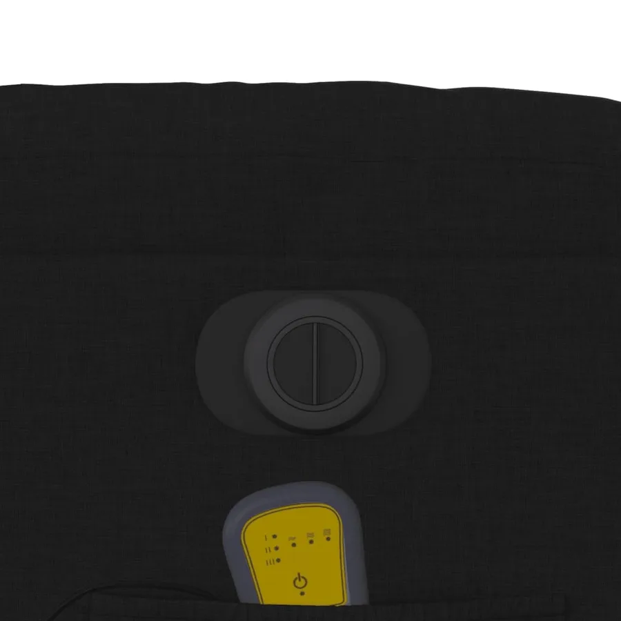 Fauteuil de massage inclinable électrique Noir Tissu - 12
