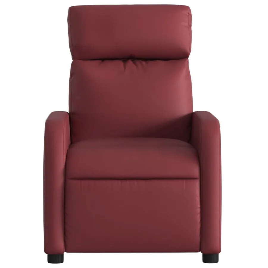 Fauteuil inclinable Rouge bordeaux Similicuir - 6