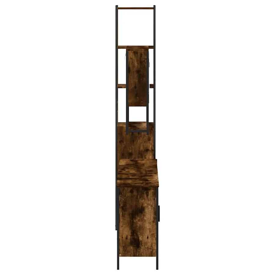 Ensemble de meubles de salle de bain 4 pcs Chêne fumé Bois - 7
