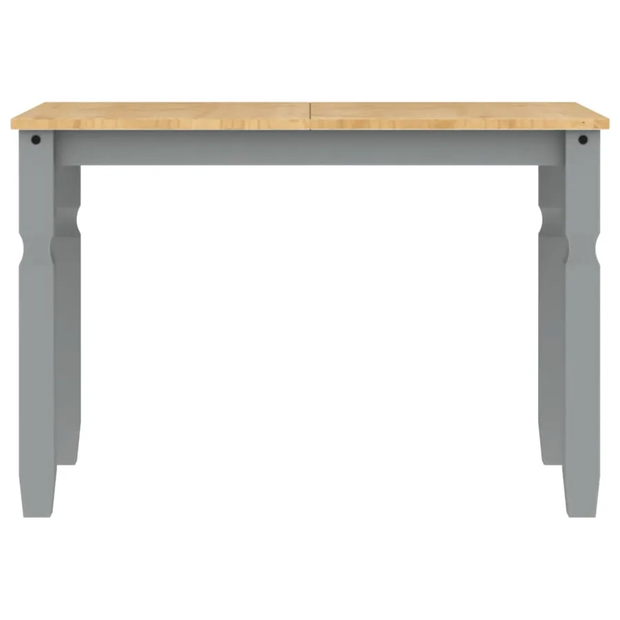 Table à manger Corona gris 112x60x75 cm bois massif de pin - 4