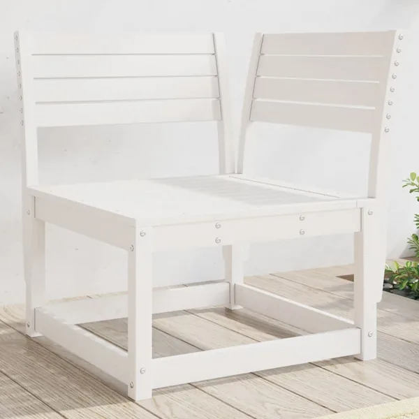 Canapé d'angle de jardin blanc 73x73x78cm bois pin massif