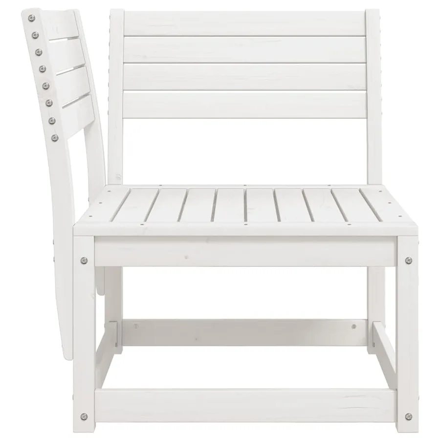 Canapé d'angle de jardin blanc 73x73x78cm bois pin massif - 5