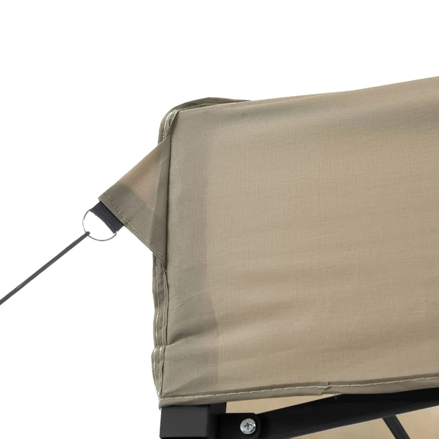 Tente de réception pliable escamotable 3 parois latérales taupe - 6