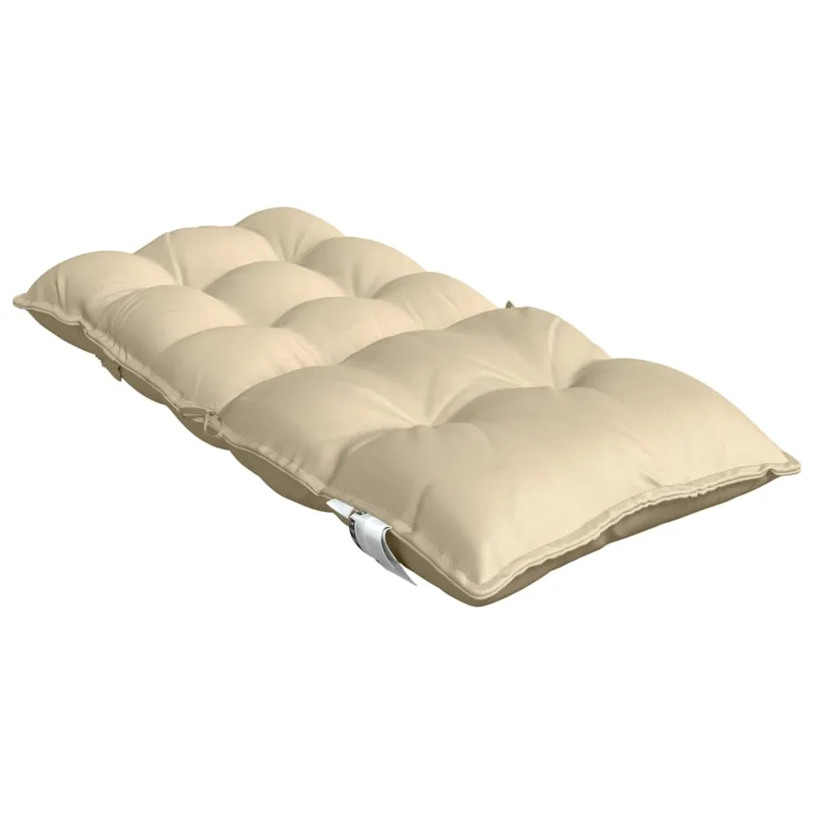 Coussins de chaise à dossier bas lot de 6 beige tissu oxford - 6