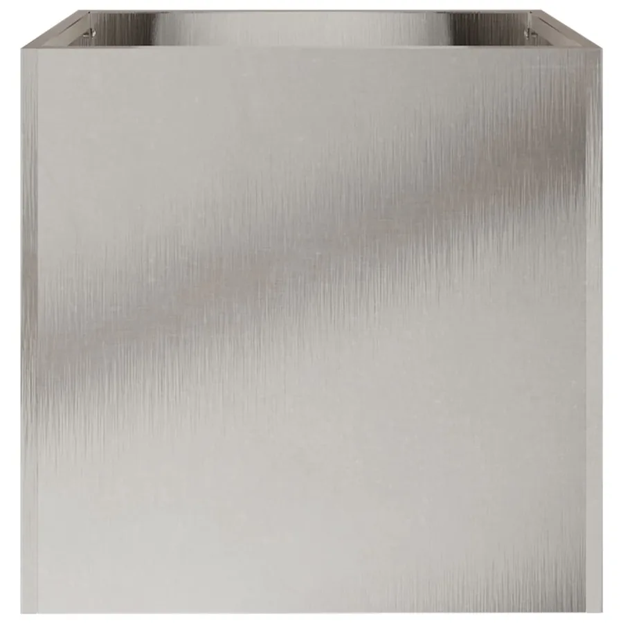 Jardinière argenté 32x30x29 cm acier inoxydable - 6