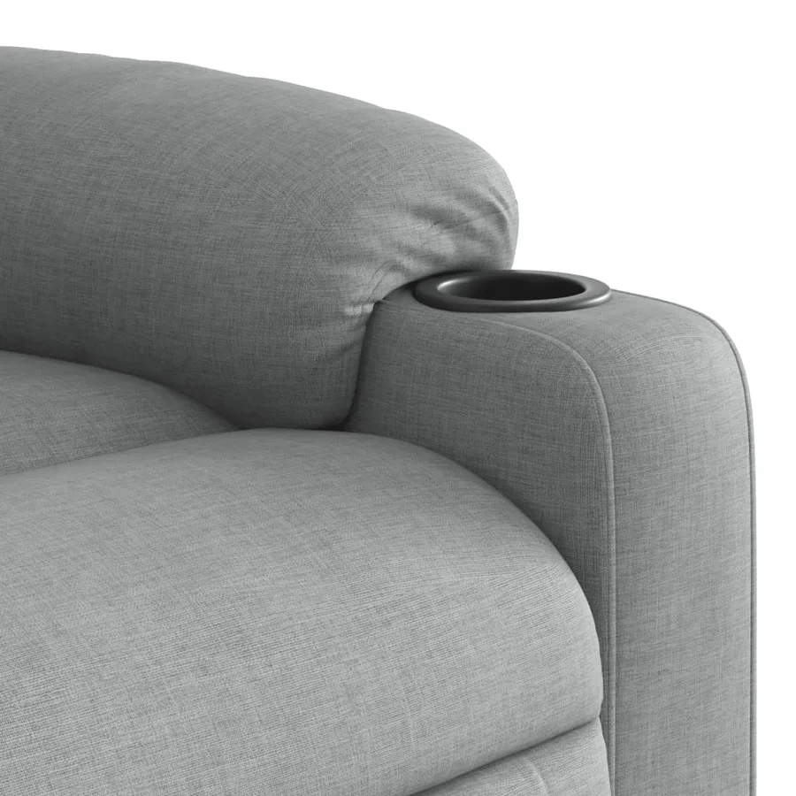 Fauteuil de massage inclinable électrique gris clair tissu - 11