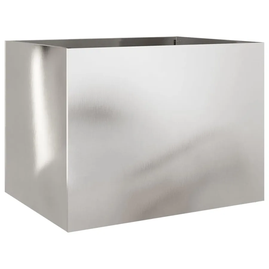 Jardinière argenté 62x47x46 cm acier inoxydable - 2