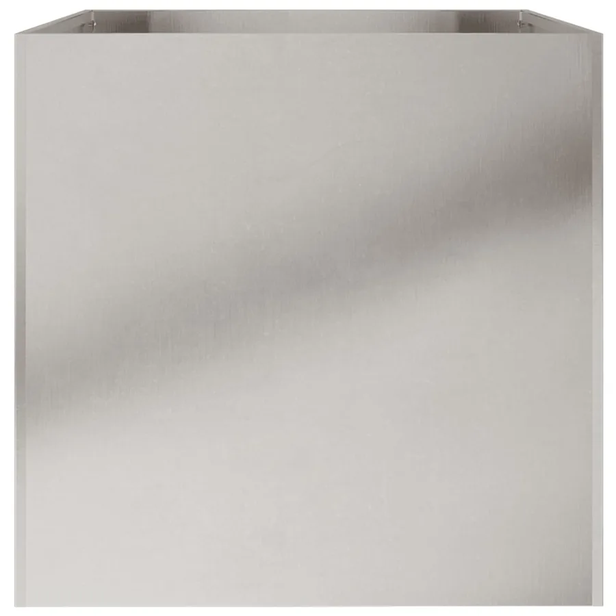 Jardinière argenté 62x47x46 cm acier inoxydable - 6
