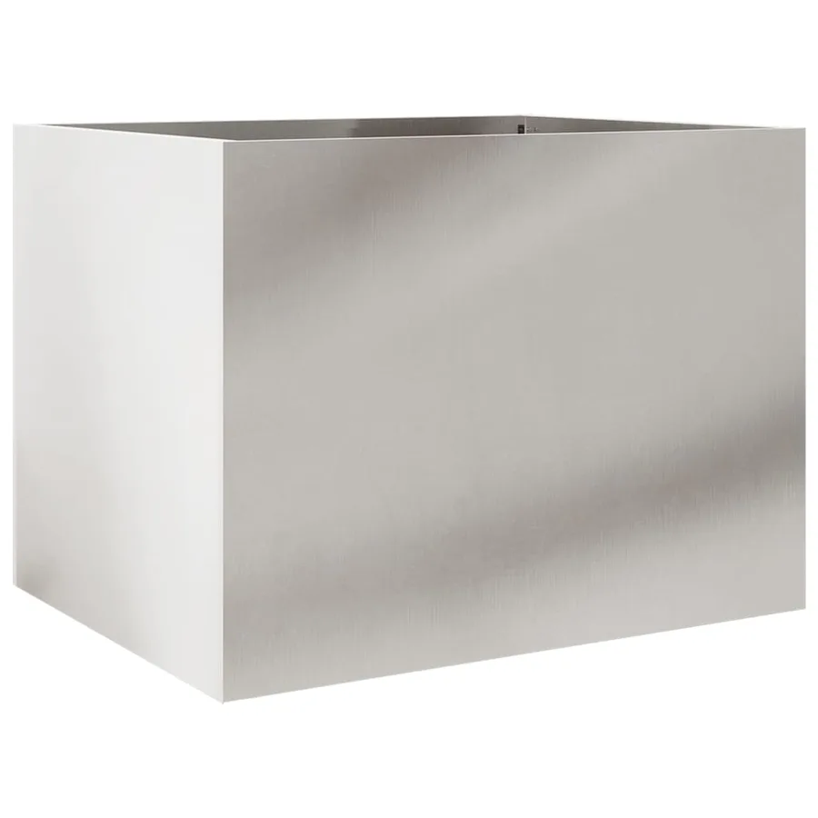 Jardinière argenté 62x47x46 cm acier inoxydable - 7