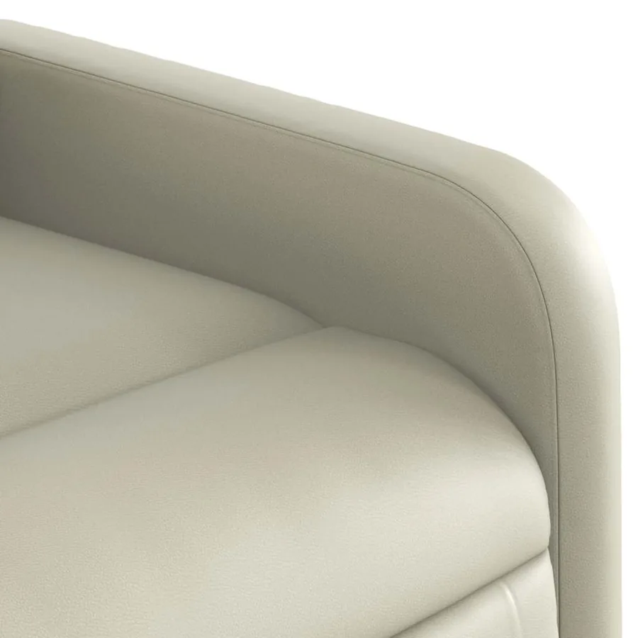 Fauteuil inclinable de massage électrique crème similicuir - 12