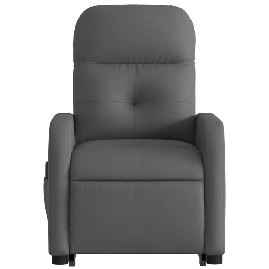 Fauteuil inclinable de massage électrique Gris foncé Tissu - 8