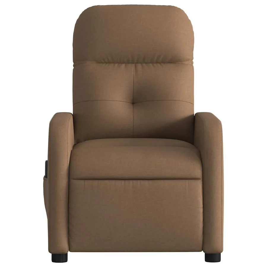 Fauteuil inclinable de massage électrique marron tissu - 9
