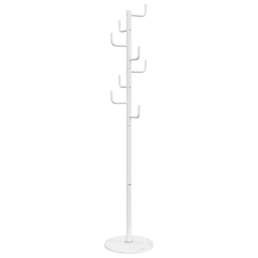 Porte-manteau blanc 183 cm fer enduit de poudre - 5