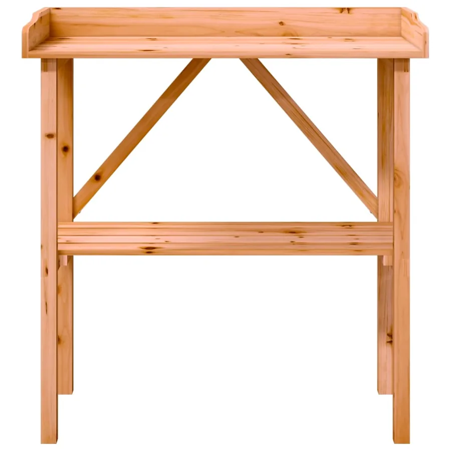 Table à plantes avec étagère marron 78x38x82,5 cm bois de sapin - 4