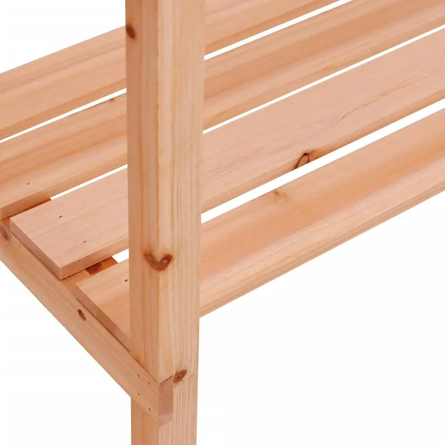 Table à plantes avec étagère marron 78x38x82,5 cm bois de sapin - 8