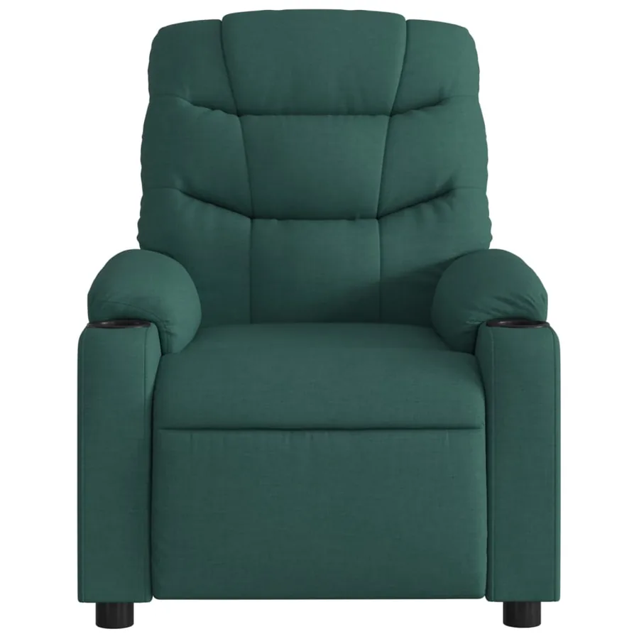 Fauteuil inclinable Vert foncé Tissu - 6