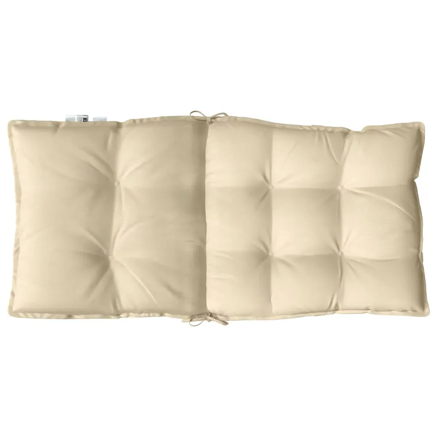 Coussins de chaise à dossier bas lot de 2 beige tissu oxford - 7