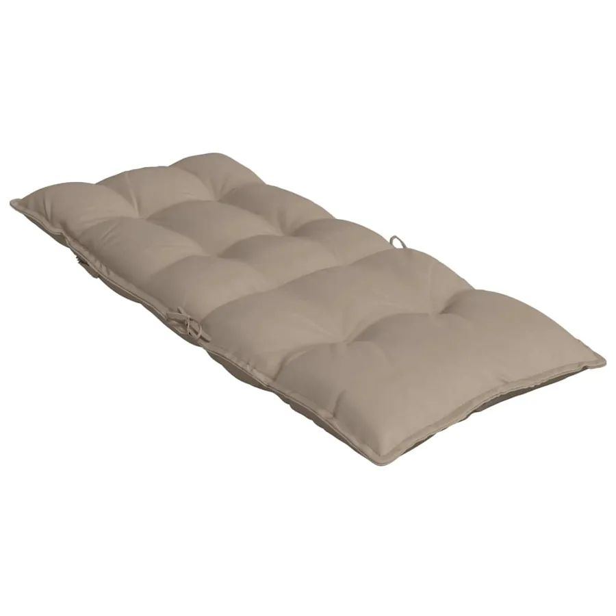 Coussins de chaise à dossier haut lot de 6 taupe tissu oxford - 6