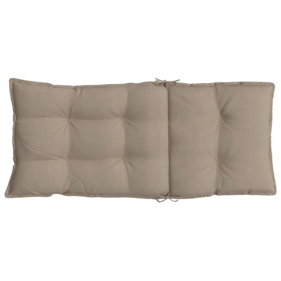 Coussins de chaise à dossier haut lot de 6 taupe tissu oxford - 7