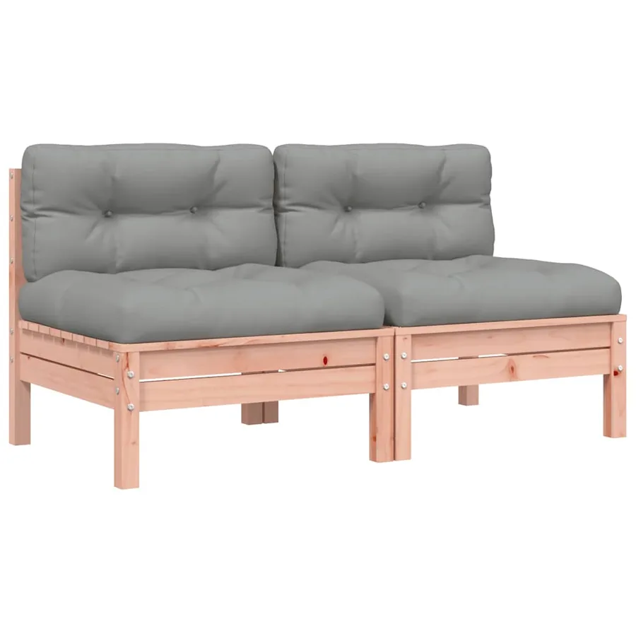 Canapé de jardin sans accoudoirs et coussins 2 pcs bois douglas - 2
