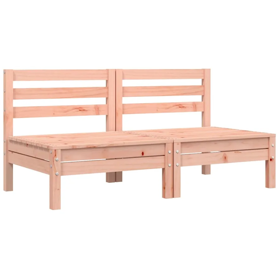 Canapé de jardin sans accoudoirs et coussins 2 pcs bois douglas - 4