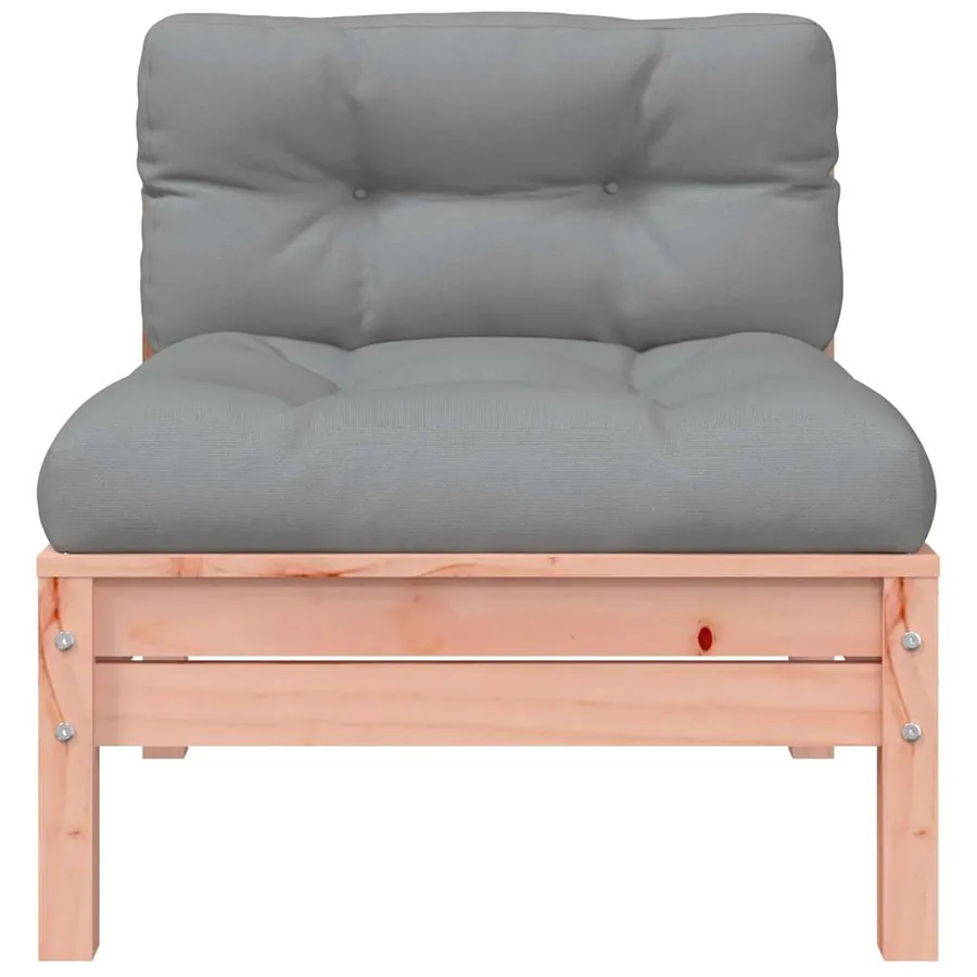 Canapé de jardin sans accoudoirs et coussins 2 pcs bois douglas - 6