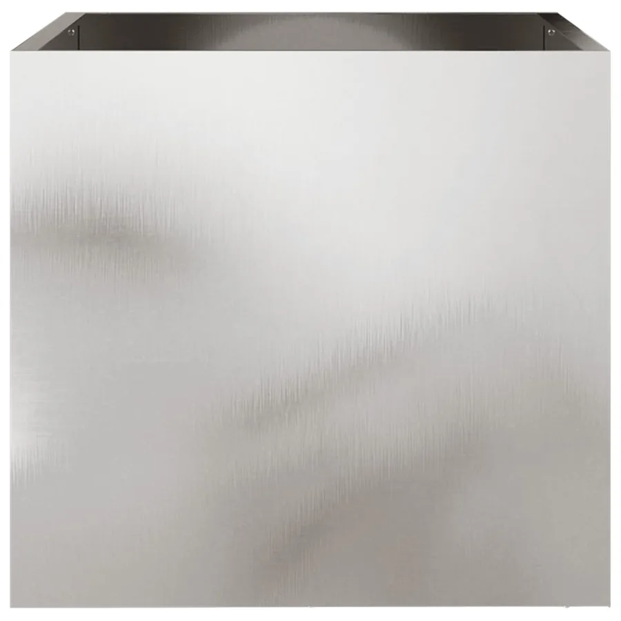 Jardinière argenté 42x40x39 cm acier inoxydable - 4