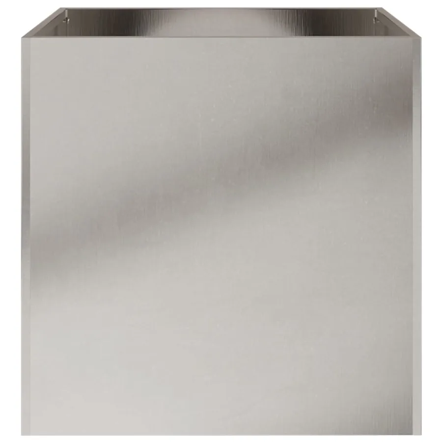 Jardinière argenté 42x40x39 cm acier inoxydable - 5