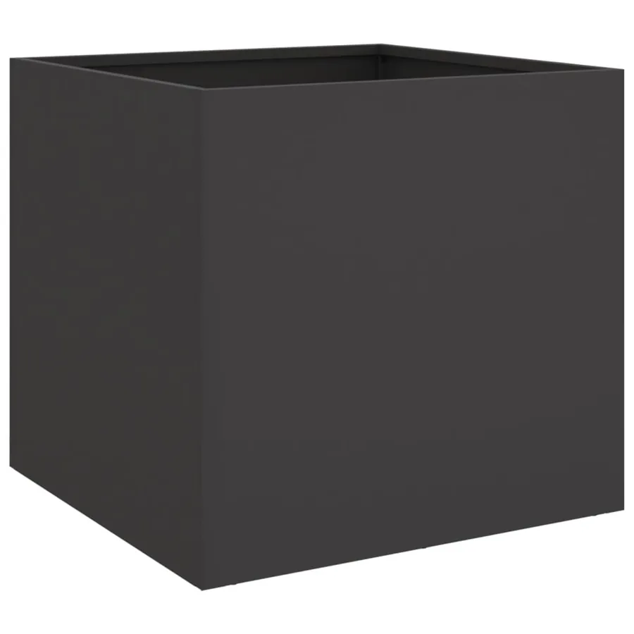 Jardinières 2 pcs noir 42x40x39 cm acier - 4