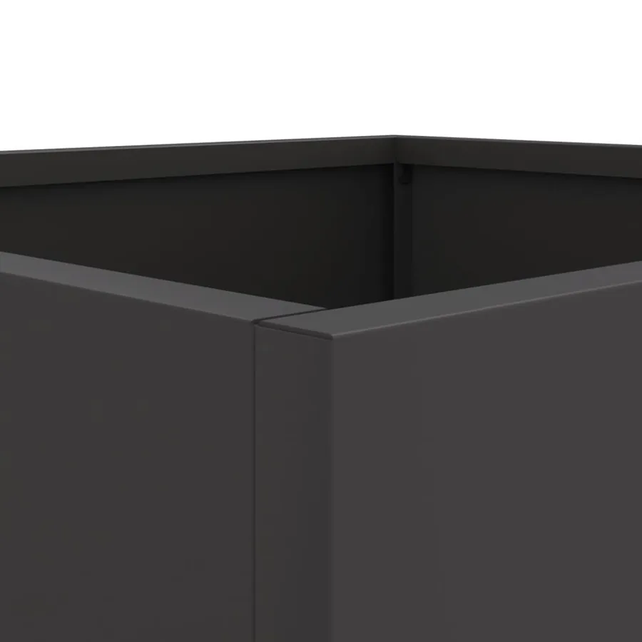 Jardinières 2 pcs noir 49x47x46 cm acier - 9