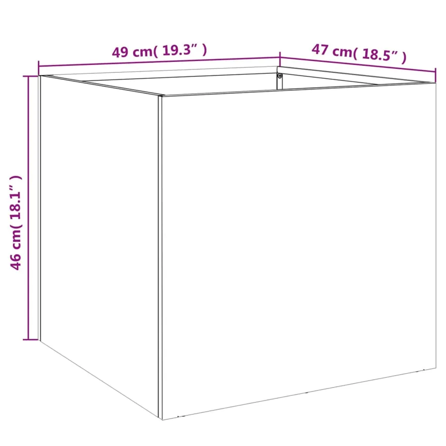 Jardinières 2 pcs blanc 49x47x46 cm acier - 11