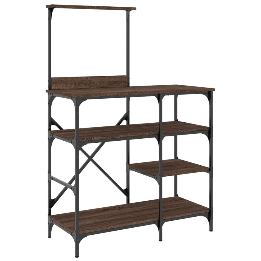 Support de boulanger chêne marron 90x40x132 cm - 2