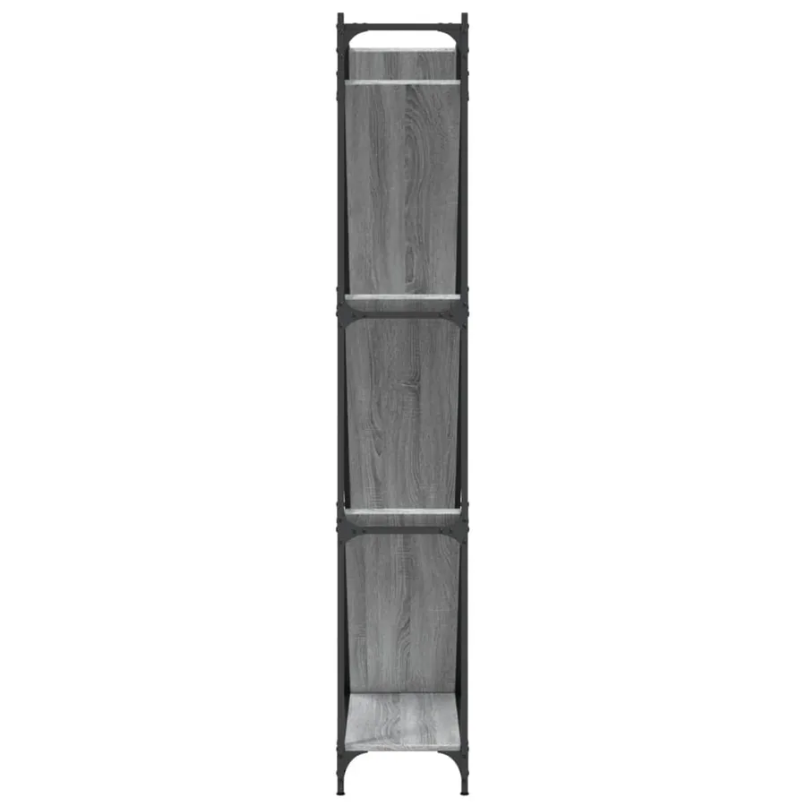 Bibliothèque sonoma gris 79x30x180 cm bois ingénierie et métal - 6
