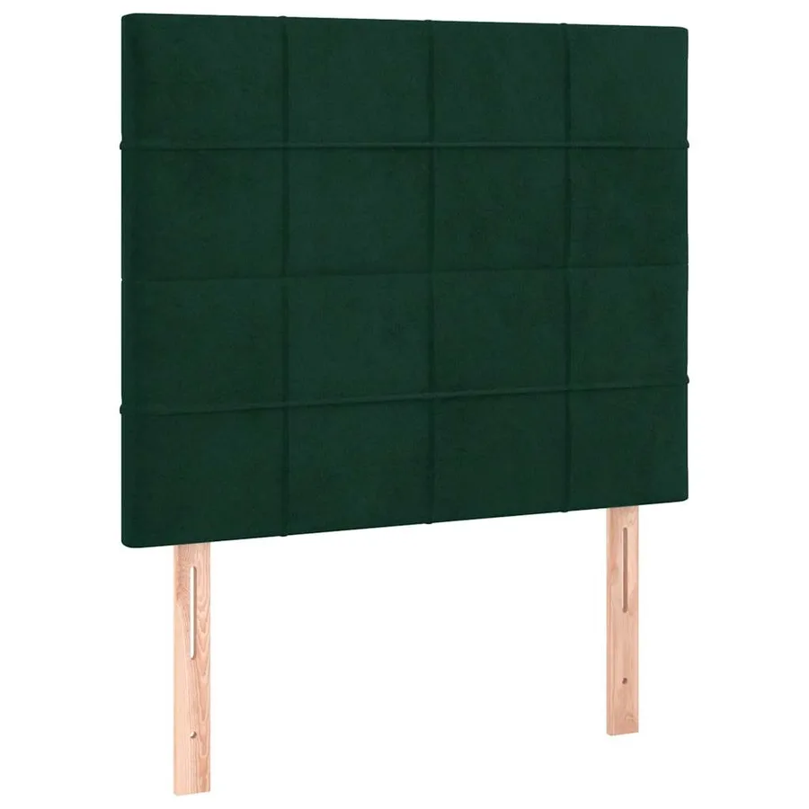 Sommier à lattes de lit et matelas Vert foncé 80x200 cm Velours - 5