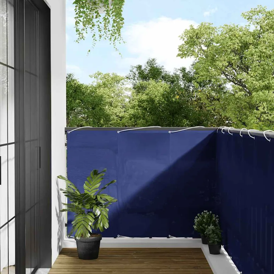 Écran de balcon bleu 120x1000 cm 100% polyester oxford