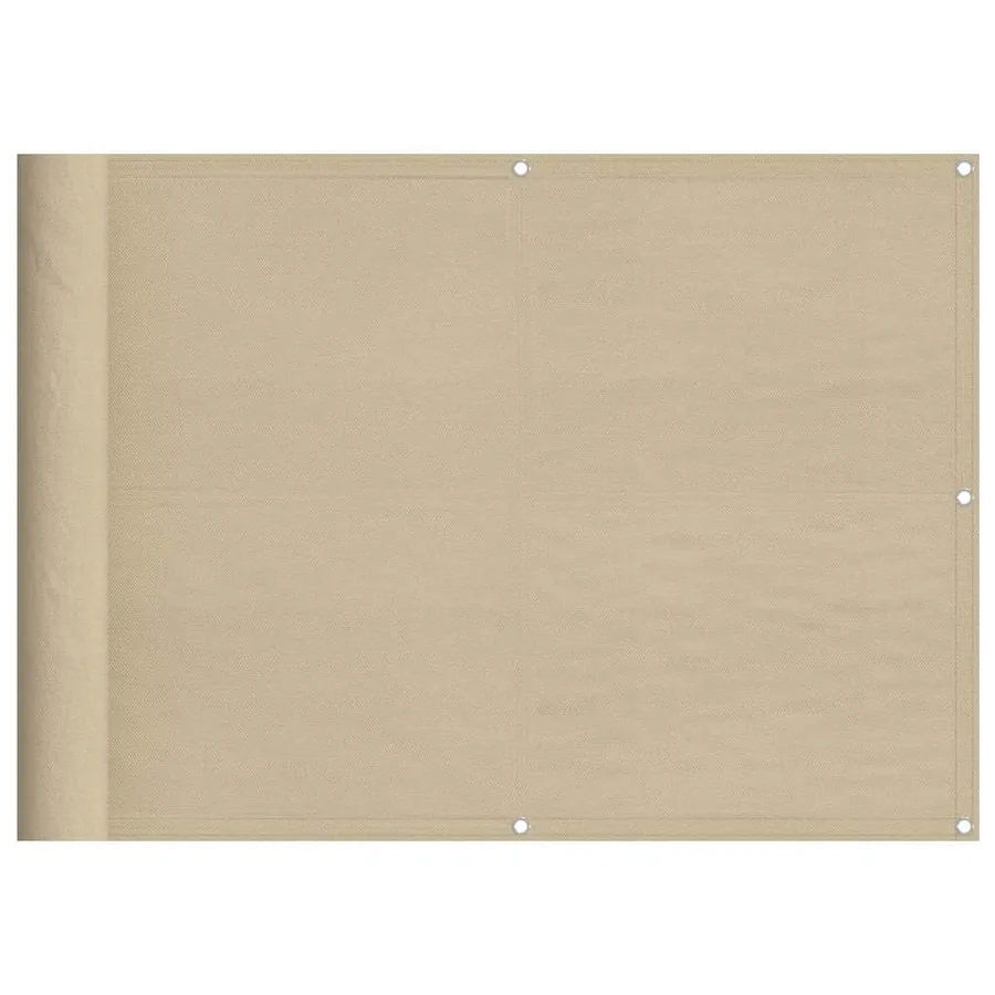 Écran de balcon beige 75x1000 cm 100% polyester oxford - 2