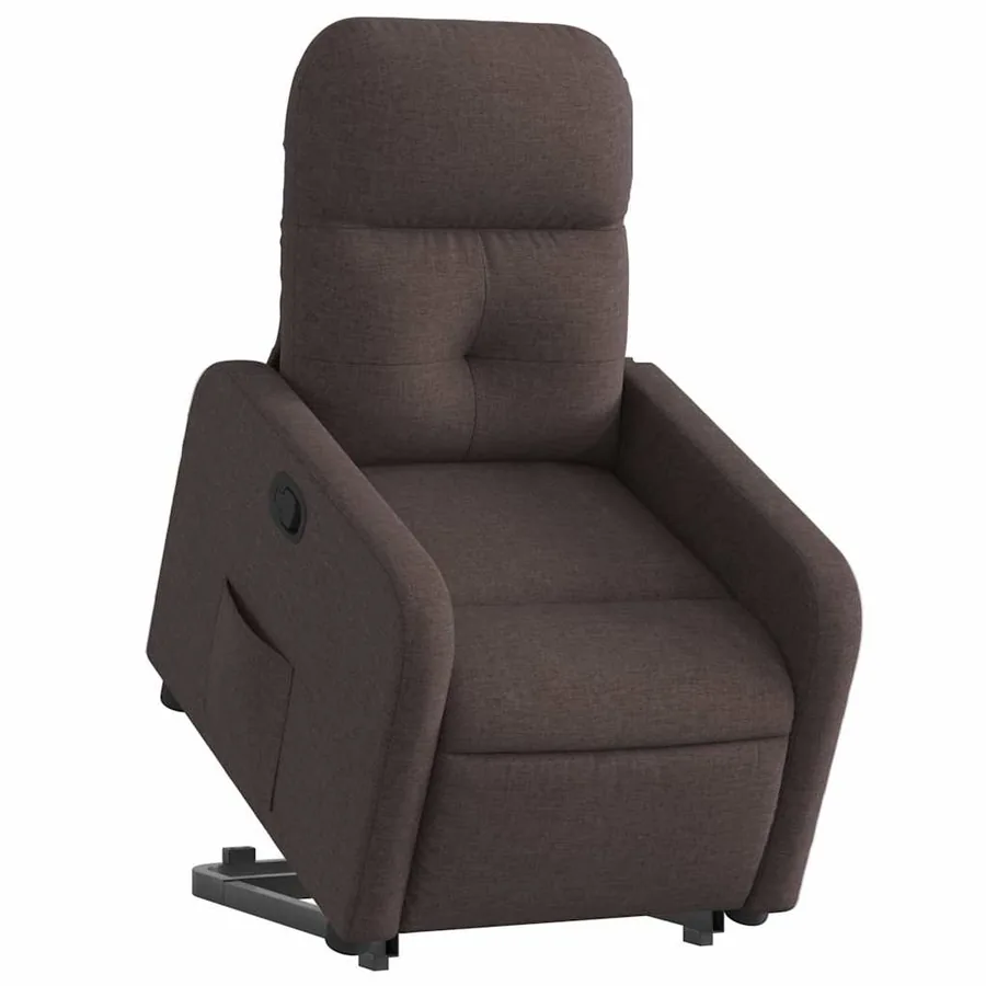 Fauteuil inclinable marron foncé tissu - 3