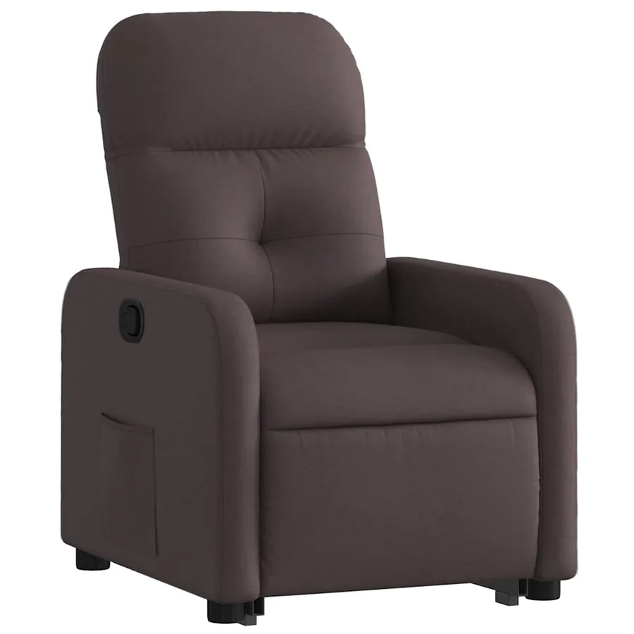 Fauteuil inclinable marron foncé tissu - 4