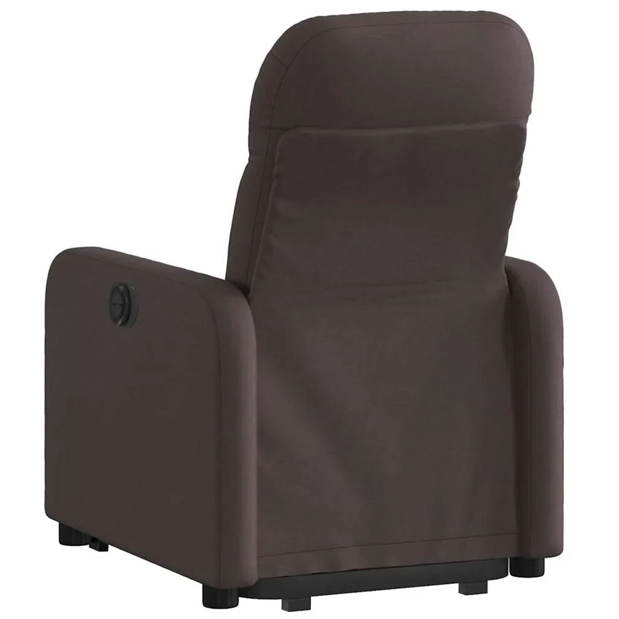 Fauteuil inclinable marron foncé tissu - 5
