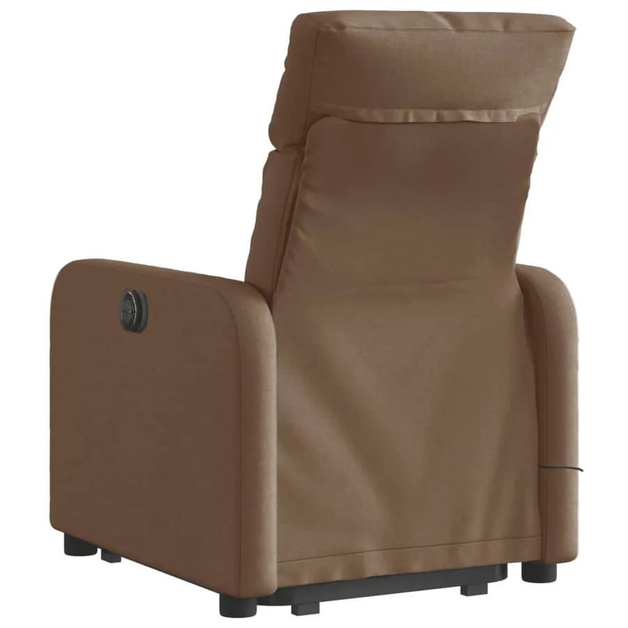 Fauteuil de massage inclinable Marron Tissu - 5