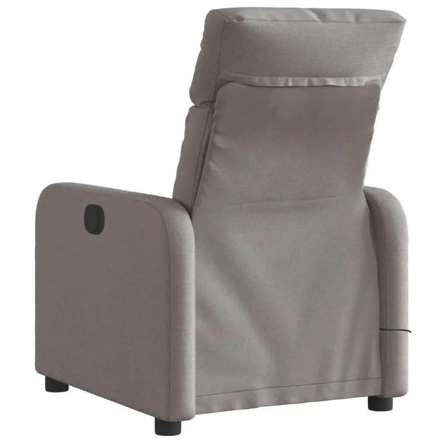 Fauteuil de massage inclinable électrique Taupe Tissu - 5